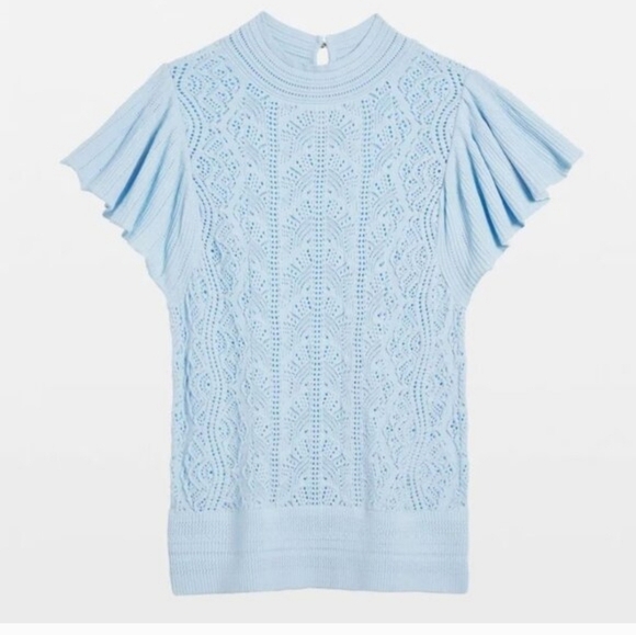 White House Black Market Tops - NWT WHBM LACE BODICE RUFFLE